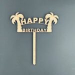 Laser Cut Palm Tree Cake Topper Free Vector