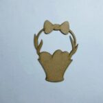 Laser Cut Wooden Easter Basket Shape For Crafts Free Vector