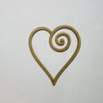 Laser Cut Wooden Swirl Heart Shape For Crafts Free Vector