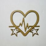 Laser Cut Wood Heartbeat Unfinished Cutout Shape Free Vector