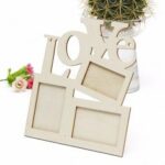 Laser Cut Hollow Love Wooden Family Photo Picture Frame Wall Decor Free Vector