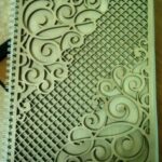 Laser Cut Decorative Notebook Cover Design Free Vector