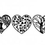 Laser Cut Valentine Day Decoration Ideas Heart  Free Vector