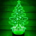 Laser Cut Acrylic Christmas Tree Night Light Free Vector