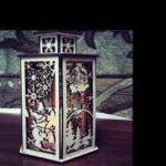 Laser Cut Christmas New Year Lantern Template Free Vector