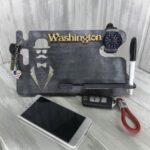 Laser Cut iPhone Watch Charging Docking Station 6mm Free Vector