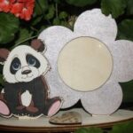 Laser Cut Panda Photo Frame Free Vector