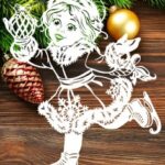 Laser Cut Snow Maiden New Year Window Glass Decoration PDF File