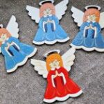 Laser Cut Angels Christmas Decoration Wood Cutout Free Vector