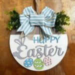 Laser Cut Easter Front Door Wreath Spring Door Hanging