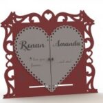 Couple Photo Frame Laser Cut Free Vector