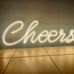 Laser Cut Cheers Neon Sign Wedding Decoration