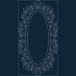 Mirror Frame dxf File Ayna