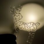 Laser Cut Reindeer Swirl Ornament Free Vector