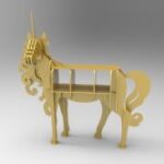Laser Cut Unicorn Bookshelf