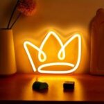 Laser Cut Crown LED Neon Sign Acrylic Back Panel LED Neon Night Light