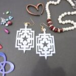 Laser Cut Acrylic Geometric Earrings Free Vector