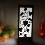 Laser Cut Wooden Lampshade Floral Pattern 3mm Free Vector