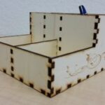 Laser Cut Desk Storage Box Free Vector