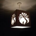 Laser Cut Moon Rabbit Wooden Lamp Free Vector