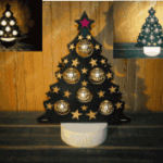 Laser Cut Christmas Tree Lamp Free Vector