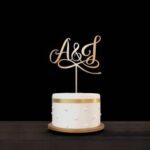 Laser Cut Initials Cake Topper Free Vector