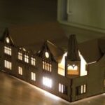 Laser Cut House Shaped Night Light Lamp Free Vector