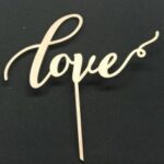 Laser Cut Love Cake Topper Valentine Cake Topper Free Vector