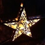 Laser Cut Star Lamp Snowflake Nightlight New Year Lamp Free Vector