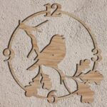 Laser Cut Bird Wall Clock Free Vector
