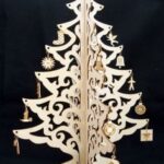 Christmas Tree Jewelry Didplay Wood Crafts Laser Cut Free Vector