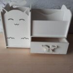 Laser Cut Cat Pencil Holder Desk Organizer With Drawer Free Vector