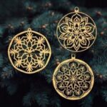 Laser Cut Christmas Ball Ornaments Decor Free Vector