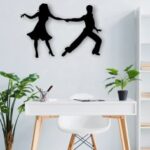 Laser Cut Dancing Couple Wall Art Free Vector