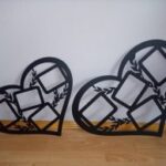 Laser Cut Heart Shaped Multi Picture Frame Hanging Gallery DXF File
