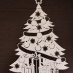 Laser Cut Cute Christmas Tree Decoration Wooden Christmas Ornament DXF File