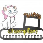 Cat Medal Holder With Photo Frame Laser Cut Template Free Vector