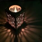 Laser Cut Candle Holder Nightlight Template Free Vector