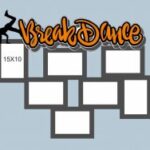 Laser Cut Break Dance Frame Free Vector