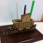 Laser Cut Desk Organizer Railway Grain Wagon Free Vector