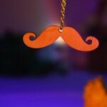 Laser Cut Mustache Ornament Wood Blank Free Vector