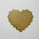 Laser Cut Fancy Heart Shape Wood Cutout Free Vector