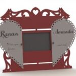 Couple Photo frame DXF File