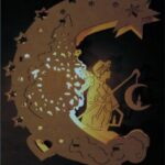 Laser Cut Night Light Moon Lamp Template Free Vector