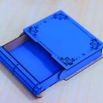 Laser Cut Decorative Book Box With Drawer Free Vector