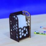 Laser Cut Honeycomb Business Card Holder Free Vector