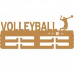 Laser Cut Volleyball Sports Medal Display Rack Medal Hanger Free Vector