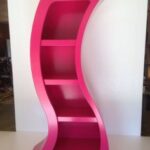 Laser Cut Curved Wooden Bookshelf Template DXF File