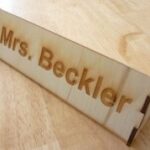 Laser Cut Desk Name Plate Template PDF File