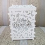 Laser Cut Wooden Wedding Card Box Free Vector